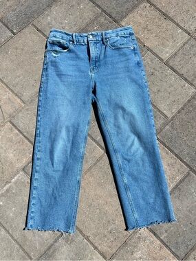 EUC Good American Wide Cropped Jeans 10/30